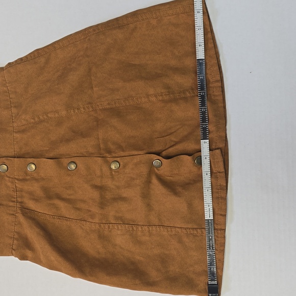 Suede Girls Button-Front Skirt - Picture 6 of 6